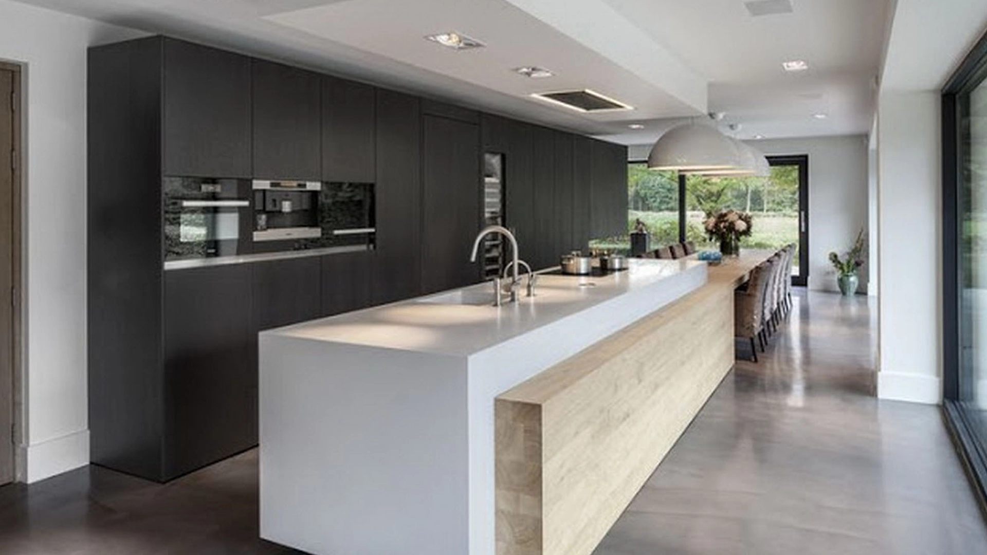 Straight modular kitchen interior in Hyderabad