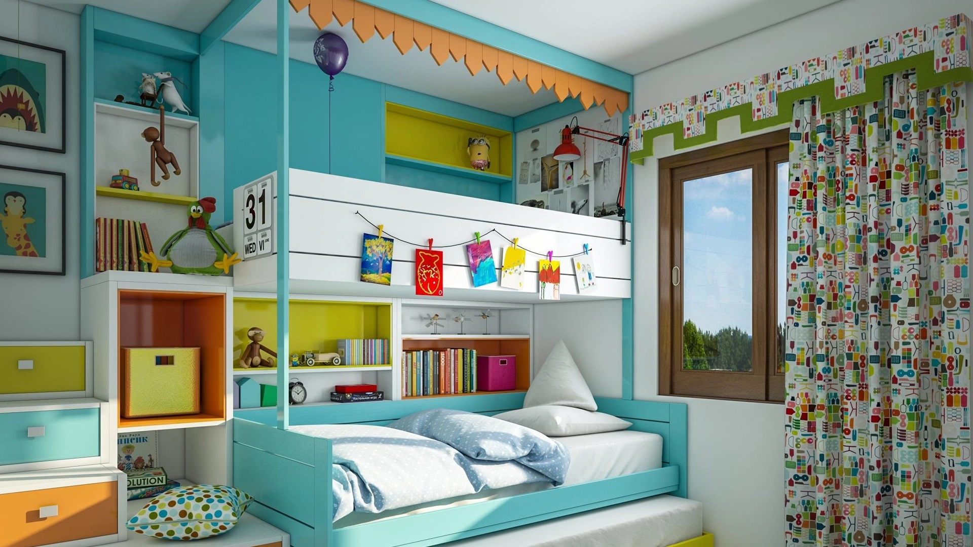 Kids Bedroom in Miyapur by SR Group interior designers in Hyderabad