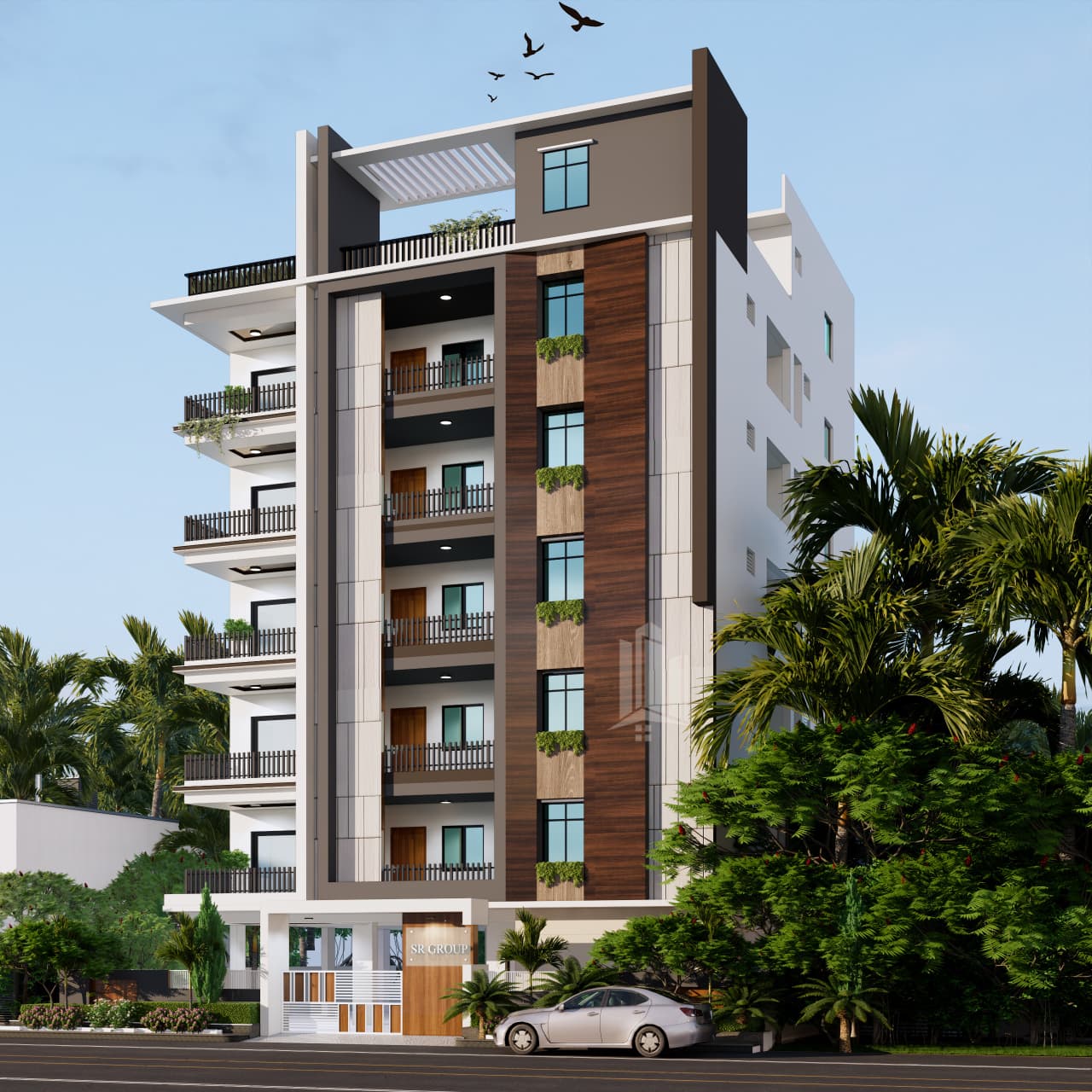 SR Hill Top - Luxury 4BHK Boutique Flats construction project by SR Group in Hyderabad